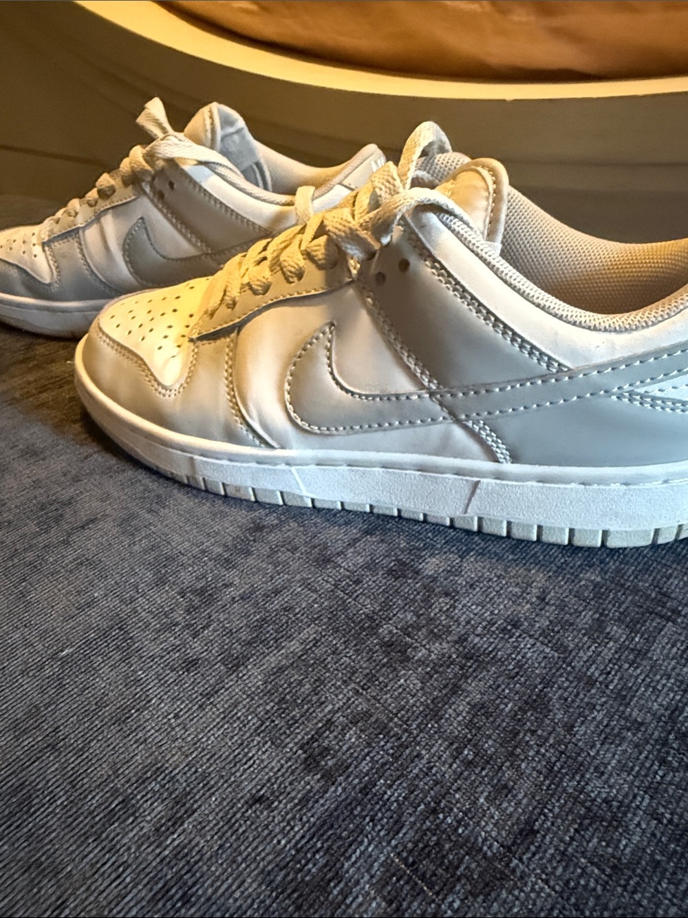 Nike White Low-Top Leather Sneakers